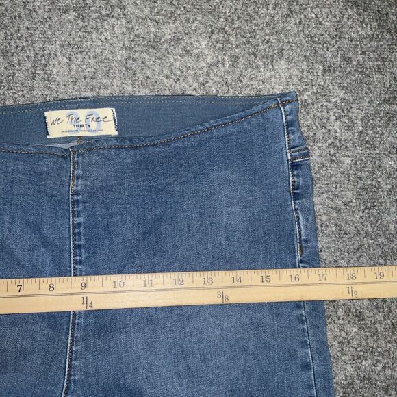 We The Free Jeans Womens Size 30 Blue Pull On Flare - Picture 4 of 10
